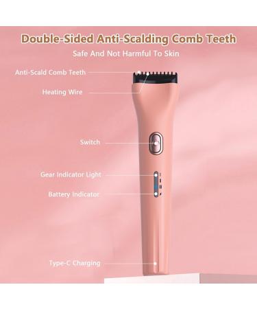 Curling Wand - Beauty Gadget Natural Looking Curls | Fast Heating Eyelash Curler Double-Sided Anti-Burn Electric Curler with Low Medium and High Temperature Settings for Natural-Looking Pink - Buy Online on GoSupps.com