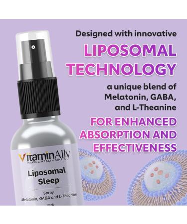 Vitaminally Liposomal Liquid Sleep Spray | Relaxation and Sleep Support | Vegan | Non-GMO | Sugar Free | Gluten Free | 30 Day Supply - Buy Online on GoSupps.com