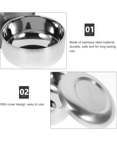Frcolor Men's Shaving Bowl & Soap Set | Stainless Steel Shaving Accessories & Wooden Stand for Perfect Shave - International Shipping Available - Buy Online on GoSupps.com