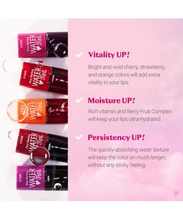 ETUDE Dear Darling Water Tint Cherry Ade 2 Set (21AD) - Vivid Moisturizing Lip Stain | Non-Sticky & Smudge-Proof K-Beauty Tint - Buy Online on GoSupps.com