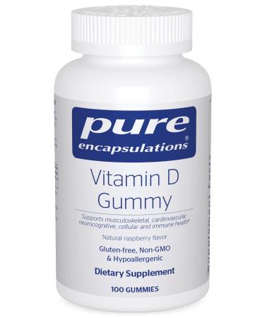 Pure Encapsulations Vitamin D Gummy | Support for Musculoskeletal Cardiovascular Neurocognitive Cellular and Immune Health* | 100 Gummies | Natural Raspberry Flavor