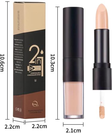 LXZJJMHydrating Camo Concealer - Double-Ended Concealer The Most Concealer for Flawless Coverage Under Eye Concealer Vegan Makeup - All Skin Types 3.5g+3.5g (02#SAVE THE DENT) - Buy Online on GoSupps.com