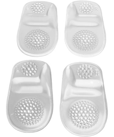 Buy Gel Heel Pad - 2 Pairs Transparent Self-Adhesive Heel Inserts for Fasciitis Relief | Unisex Massaging Foot Support - Buy Online on GoSupps.com