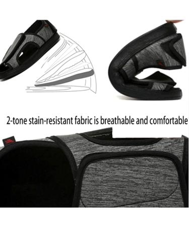 LEEWEE Open Toe Diabetic Orthopedic Slippers - Extra Wide Fit Sandals for Sensitive Feet - Grey, Size 34 - Buy Online on GoSupps.com