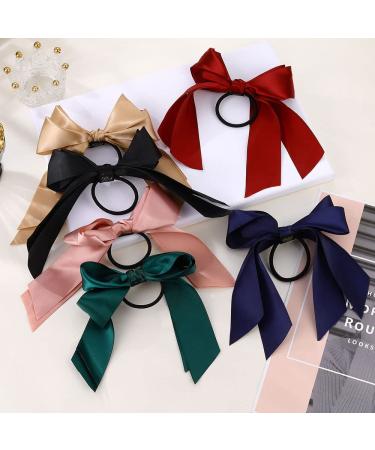 Velvet Bow Hair Tie for Women and Girls - Elastic Hair Scrunchie for Ponytails and Head Wraps - Buy Online on GoSupps.com