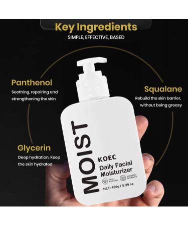 KOEC Daily Face Wash & Face Moisturizer Deep Exfoliating | Hydrating | Firming | Unscented for Sensitive Skin Paraben Free Natural Skincare Gift Set 5.29 Oz. Each. - Buy Online on GoSupps.com