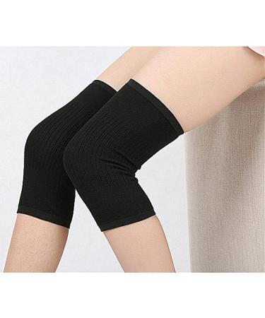 Kashmir Elastic Knee Support | Arthritis Pain Relief & Warmth | Thermo Knee Cuff for Men & Women (40kg-60kg) - Black - Buy Online on GoSupps.com