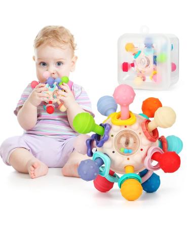 Baby Teething Toys  Teething Toys for Babies 0-6 Months  Teething Toys for Babies 6-12 Months Teething Toys  Baby Teething Relief Soft  BPA Free for 0-3-6-12 Months Babies