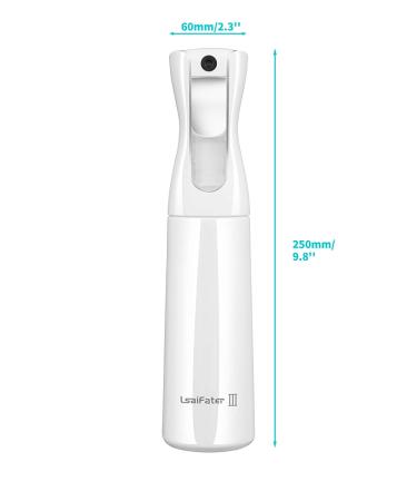 White 10oz Water Spray Bottle for Hair Styling and Plant Care | Fine Mister for Salon and Skin Care | Continuous Automatic Spray - Buy Online on GoSupps.com