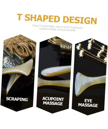 Lurrose Eye Massager Gua Sha Tool | Professional Facial Massage Stick for Women | Travel-Friendly Natural Horn Design - Buy Online on GoSupps.com