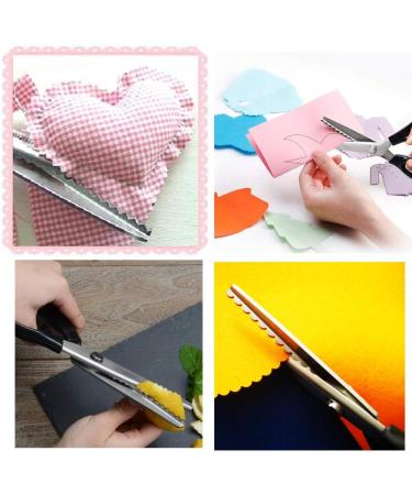 Fabric Paper Pinking Craft Shears - 10mm Stainless Steel Zig Zag Scissors for Sewing and Embroidery - Buy Online on GoSupps.com