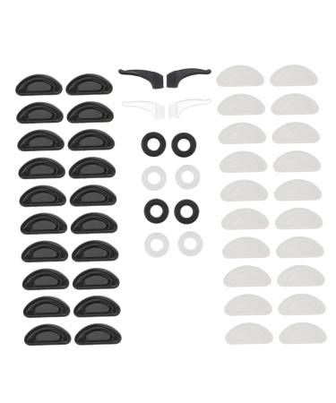 Gleavi 1 set of anti-slip cover for glasses Tips for changing glasses Glass holder glass holder silicone glasses gel-kit anti-hook glasses pebble gel white nasal strips slip-resistant white 1.5x0.7cm
