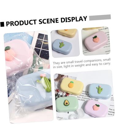 Solustrie 8-Pc Colored Contact Lenses Cases - Portable Eye Care Travel Holder & Cleaning Container - Buy Online on GoSupps.com