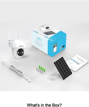 ANRAN 2K Solar Outdoor Security Camera with 360 View, Smart Siren, Spotlights, Color Night Vision, PIR Detection | Pan Tilt Control, 2-Way Talk, IP65 | White - Buy Online on GoSupps.com