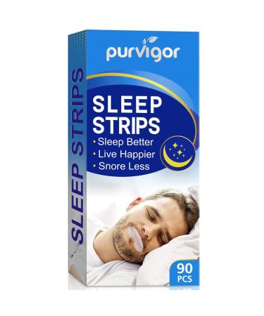Mouth Tape for Sleeping 90 Pcs Snoring Solution Sleep Strips Better Nose Breathing Less Mouth Breathing Instant Snoring Relief
