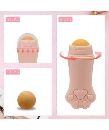 GRARRO Natural Volcanic Roller Oil Control Rolling Stone Face Facial Cleansing Oil Absorption Roller Ball Pink - Buy Online on GoSupps.com