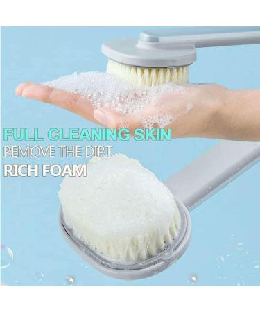 PUNELE Long Handle Exfoliating Bath Brush with Soap Dispenser - Grau 36*9*4.2cm - Buy Online on GoSupps.com