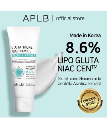 APLB Glutathione Niacinamide Facial Cleanser | LIPO GLUTA NIAC CEN | Tighten Pores Control Sebum & Deep Moisture | Korean Skincare 2.71 FL.OZ - Buy Online on GoSupps.com