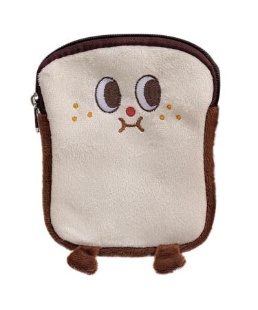 Lurrose Aunt's Towel Storage Bag Cute Wallet Plush Purse Napkin Storage Bag Feminine Hygiene Products Stuffed Change Wallet Tampon Storage Bag Plush Brown Zipper Period Bag Hairy Brown 15.4X12.2CM