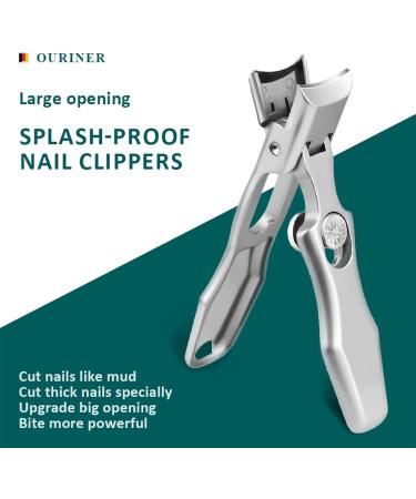 Nail Clippers Stainless Steel Wide Jaw Opening Manicure Fingernail Cutter Thick Hard Ingrown Toenail Scissors Tools (Color : Silvery Gift Set) - Buy Online on GoSupps.com
