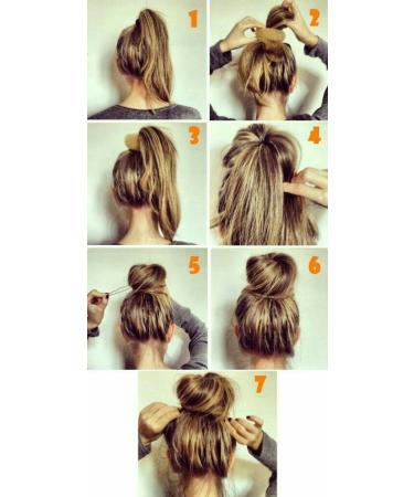 YaFex Hair Bun Maker Set - 4 Donut Bun Makers, 6 Hair Ties, 20 Bobby Pins - Blonde - Buy Online on GoSupps.com