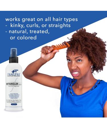 Detangler plus Styling Hair Spray 8 oz - Heat Protectant and Blowout Spray - Leave in Conditioner for Sensitive Skin - Fragrance Free Hypoallergenic Unscented - Anti Frizz Vegan Cruelty Free 8 Fl Oz (Pack of 1) - Buy Online on GoSupps.com