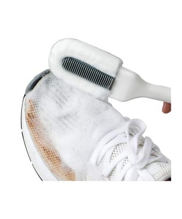Andiker Professional Cleaning Shoe Brush, Multifunctional Long Handle Shoe Brush Cleaner, Hangable Soft Bristle Shoes Cleaning Scrubber (White)