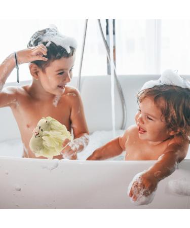 Beaupretty 2pcs Cartoon Bath Ball Shower Puff - Cute Body Scrubber Sponge for Kids | Bathing Essentials & Cleaning Brush - Buy Online on GoSupps.com