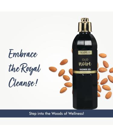 Oud Noir Luxury Body Wash - Vegan Paraben-Free Shower Gel | The Love Co. Unisex Hydrating Bath Soap - Buy Online on GoSupps.com