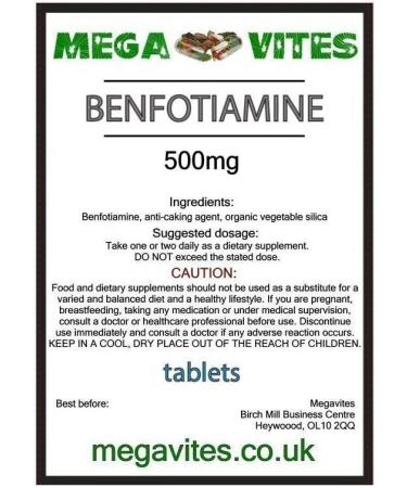 BENFOTIAMINE 500mg Tablets x 30 - MEGAVITES AMINOLAB - Buy Online on GoSupps.com