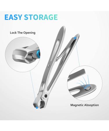 Large Nail Clippers Set for Thick Nails - Stainless Steel Toenail Cutter with Nail File - Heavy Duty Fingernail Clipper for Men, Women, Elderly - Buy Online on GoSupps.com