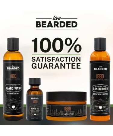 Live Bearded Complete Beard Grooming Kit - 1880 - All-Natural Beard Care Set for Growth and Conditioning - Made in the USA - Buy Online on GoSupps.com
