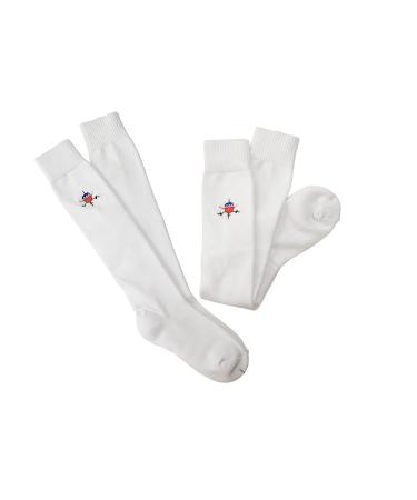 American Fencing Gear Fencing Socks - Set of 2 Pairs of Comfortable Socks for Fencing Sport (Foil, Epee, Sabre) - 100% Cotton Large