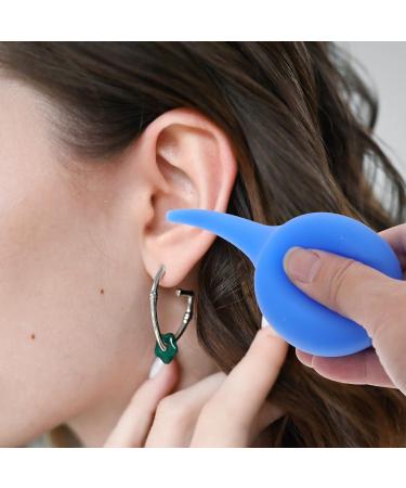 DOITOOL 75ml Ear Syringe for Infant Ear Wax Removal - Rubber Squeeze Bulb Laboratory Tool, Blue - Buy Online on GoSupps.com