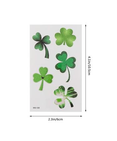 Amosfun 10 Sheets Shamrock Temporary Tattoos - St. Patrick's Day Irish Clover Party Favors - Buy Online on GoSupps.com