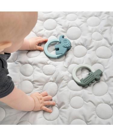 Done by Deer Teething Ring Set - 2 Silicone Deer Friends in Green/Blue | Eco-Friendly Baby Gifts | International Shipping - Buy Online on GoSupps.com