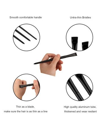 3pcs Eyeliner Brush Kit | Flat Thin Beveled Eyebrow & Angled Brow Brushes for Eyeliner & Eye Makeup - Buy Online on GoSupps.com