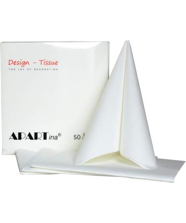 Buy 50 APARTina White Airlaid Napkins Fabric-Like 40x40 cm - Perfect for Any Table Setting - Buy Online on GoSupps.com