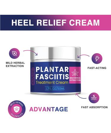 Plantar Fasciitis Relief of Heel Cream: Soothing Heel Discomfort Suitable for Men and Women 1.7OZ - Buy Online on GoSupps.com