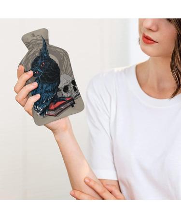 Owl Skeleton Hot Water Bottle with Plush Cover | Hand Warmer for Adults & Kids - 26.5x15.3cm | International Shipping Available - Buy Online on GoSupps.com