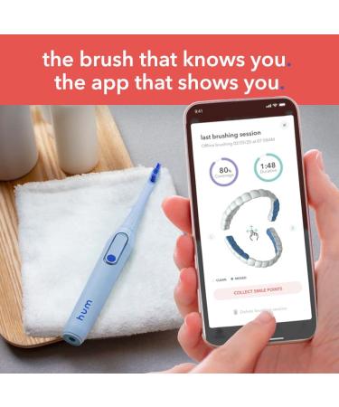 hum by Colgate Smart Electric Toothbrush Kit - Rechargeable Sonic Toothbrush with Travel Case - Blue - Buy Online on GoSupps.com