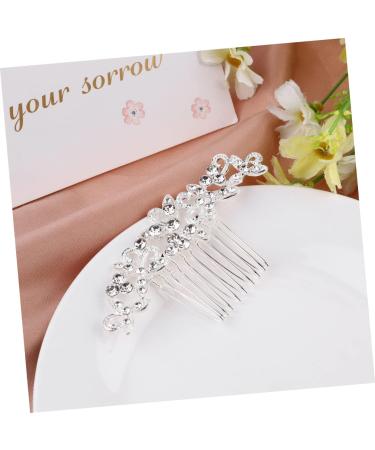 Ipetboom Rhinestone Headpiece Comb Hair Combs Barrette Crystal Rhinestone Hair Accessories Bridal Pearl Hair Comb Bridal Headpiece Alloy Hairpin Floral Hair Comb White Wedding Bride Hair up - Buy Online on GoSupps.com