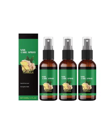 Lot de 3 sprays Ginger Foot - S rum cuticle pour ongles - R paration des ongles au gingembre - Soin des ongles au gingembre - Huile de soin des cuticules - 30 ml