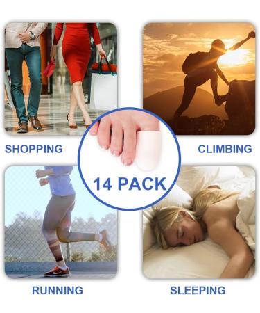 Niupiour Silicone Big Toe Protectors - 14 Gel Toe Covers for Ingrown Toenails - Toe Caps for Shoes - Protect Toes from Rubbing - Buy Online on GoSupps.com
