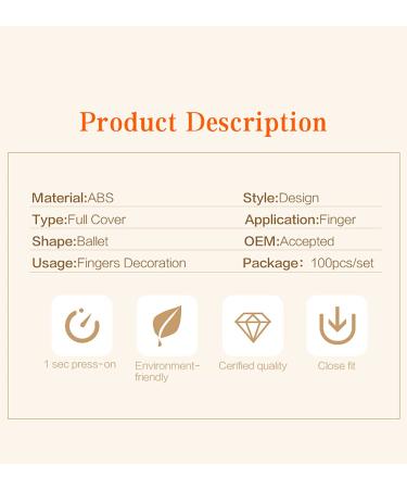 Buy Ganmfoyc 100 Pieces Nude Pink Matt Artificial Nails Full Cover Coffin & Ballet Pressed Nails in 5 Colors | Perfect for Nail Studio & At-Home Use - Buy Online on GoSupps.com