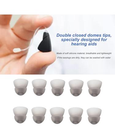 10 Pack Hearing Aid Domes - 10mm Universal Silicone Earplugs & Couplings for Amplifiers - Black Replacement Set - Buy Online on GoSupps.com