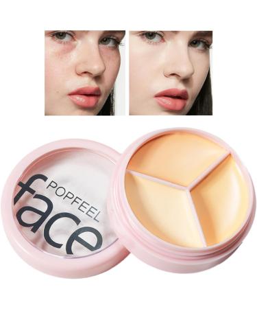  JPSDOWS Cream Concealer Palette | 3-in-1 Contouring and Brighten Concealer Palette Cream Concealer Contour Foundation Concealer Waterproof Color Concealer for Concealer Makeup at JPSDOWS - Buy Online on GoSupps.com