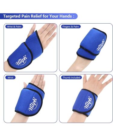 Hilph Wrist Ice Pack - Reusable Gel Cold Wrap for Carpal Tunnel, Sprains, and Injuries - Buy Online on GoSupps.com