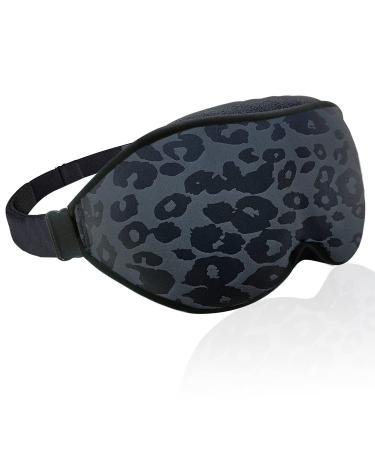 2023 Fashion Sleep Mask Sleeping Mask for Women 100% Blackout Eye Mask Soft Covering Strong Light Suitable for Travel/Yoga/Nap (Leopard Print)