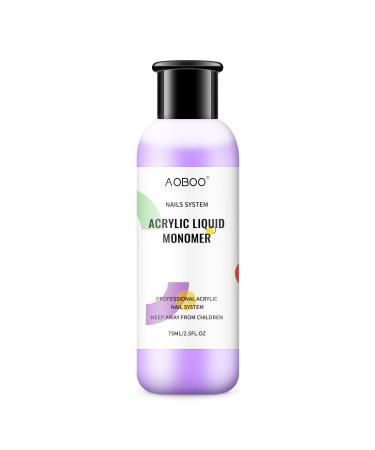 Acrylic Liquid Monomer Acrylic Nail Liquid 75ml/2.5fl.oz Nail Monomer Liquid Nail Extension Professional Monomer for Acrylic Powder Acrylic Nail Art for DIY 75ML/2.5 FL.OZ